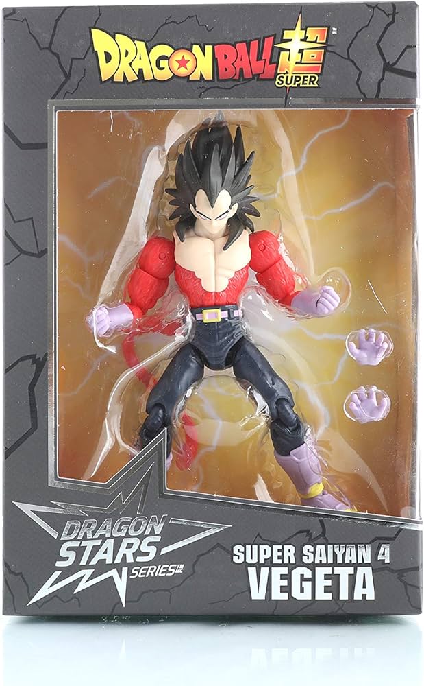 B1- Dragon Ball Super - Dragon Stars - Super Saiyan 4 Vegeta, 6.5" Action Figure