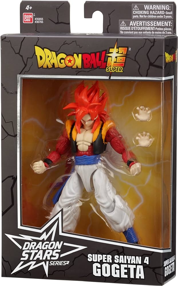 B1- Dragon Ball Super - Dragon Stars - Super Saiyan 4 Gogeta, 6.5" Action Figure