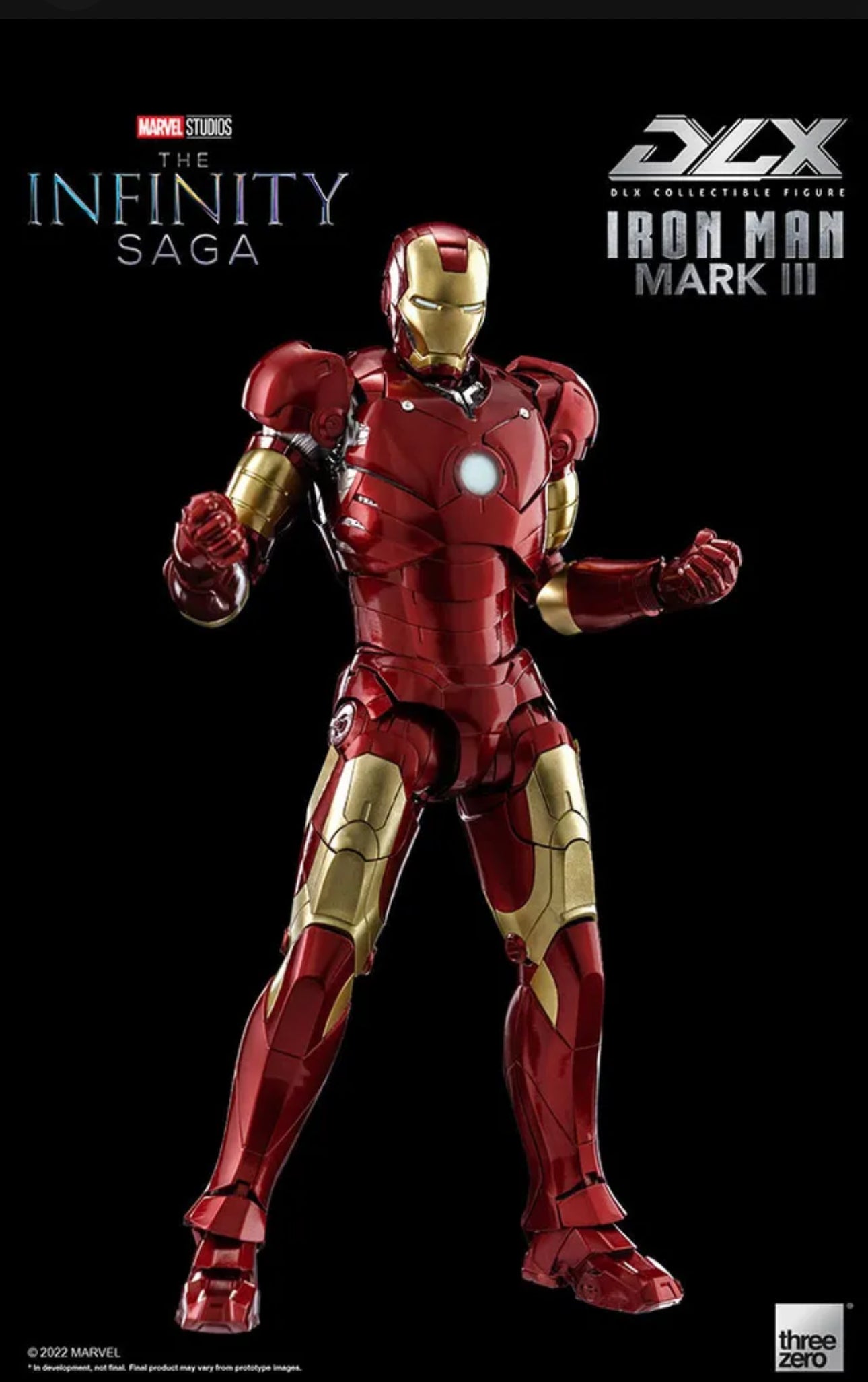 B1-Marvel Infinity Saga Iron Man Mark III 3 DLX 1/12 Scale Diecast Figure