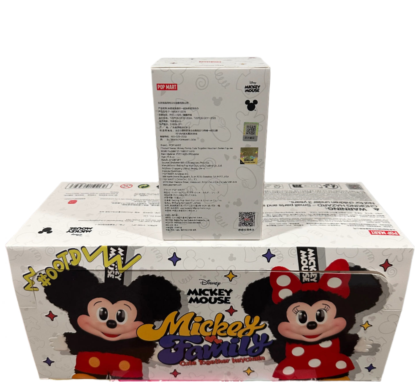 A-2 POPMART Mickey Family Cute Together Keychain Series One Set (8pcs) Blind Box NEW