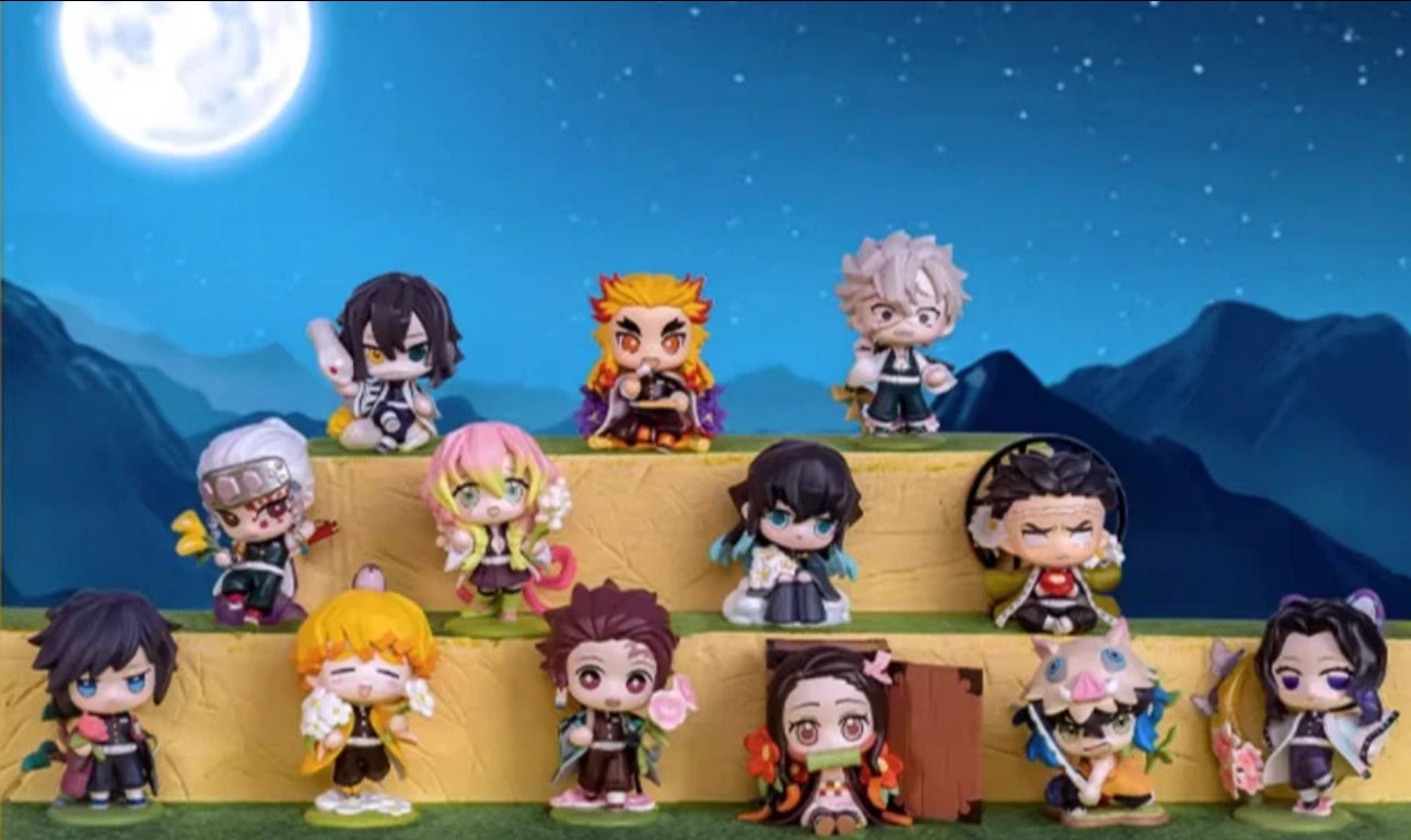 A-4 POP MART Demon Slayer Kimetsu no Yaiba Flower Series Confirmed Blind Box Figure