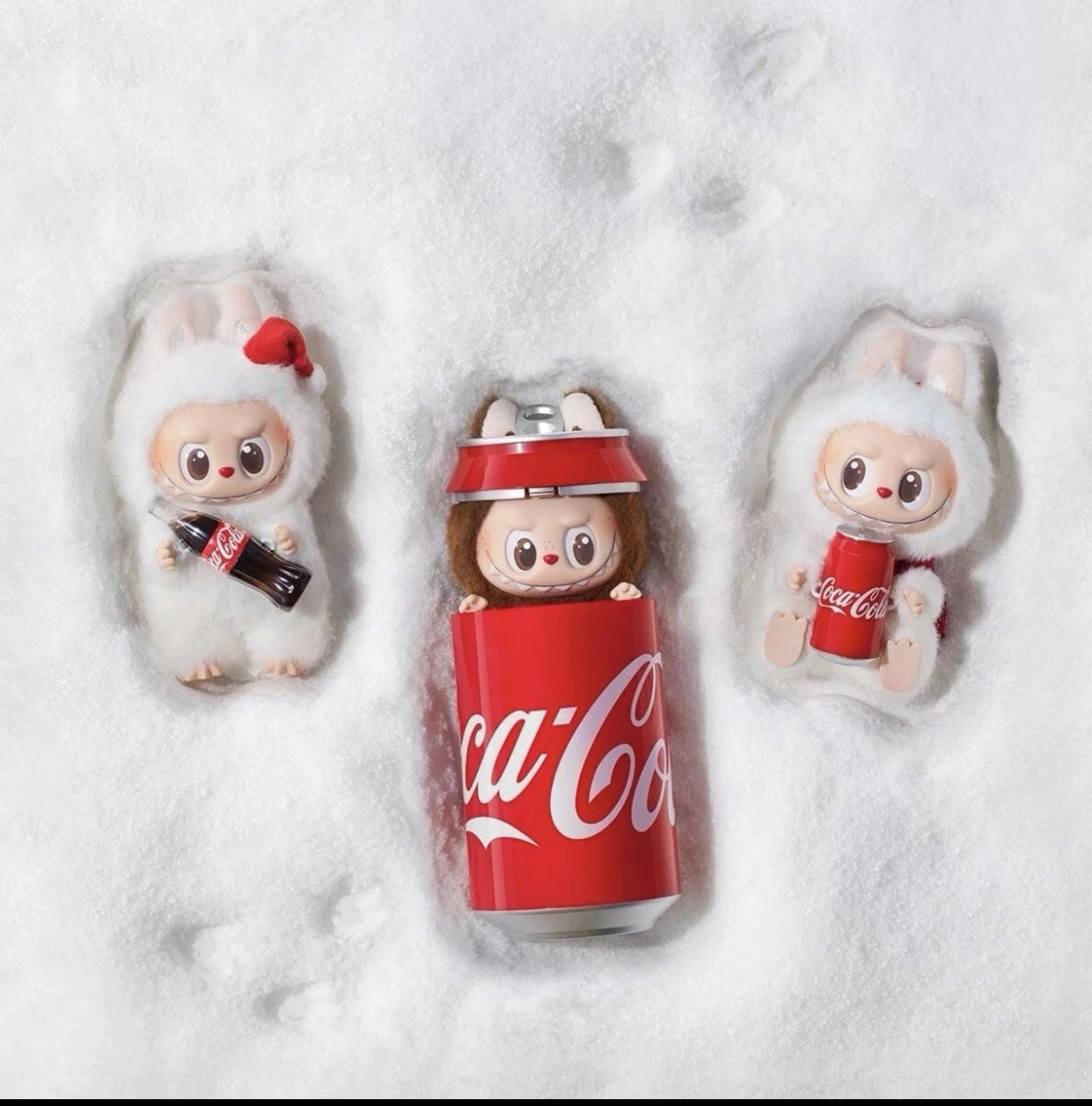 A-1 POP MART THE MONSTERS LABUBU USA COCA-COLA Plush pendant SEALED