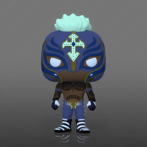 B1- Funko Pop! WWE #93 Rey Mysterio Glow in the Dark Amazon Exclusive HTF