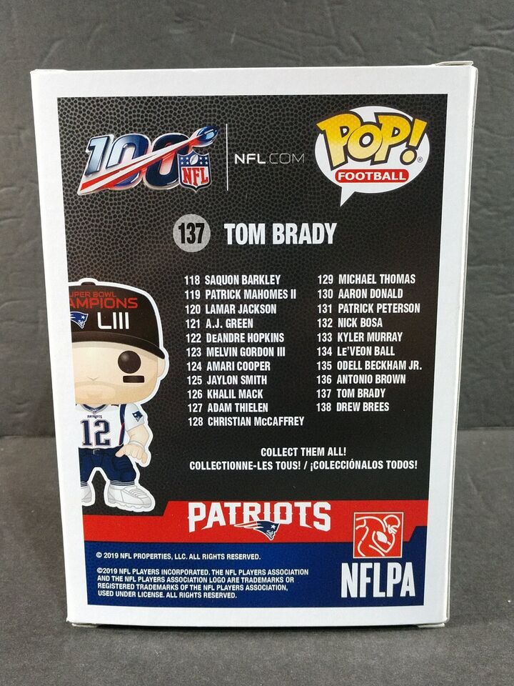 B1- TOM BRADY Funko Pop! #137 SUPER BOWL LIII CHAMPIONS New England Patriots