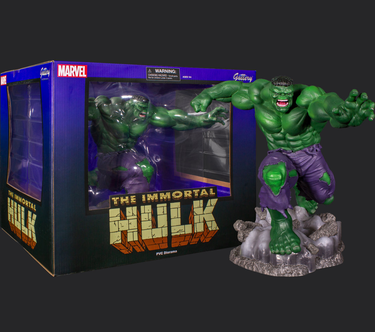 B1-Diamond Select Toys Marvel Gallery Comic- Immortal Hulk Deluxe Statue