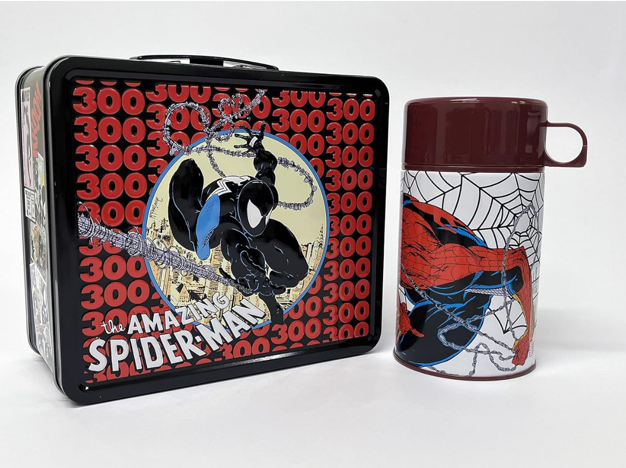 B1- TIN TITANS MARVEL SPIDER-MAN PX LUNCHBOX & BEV CONTAINER