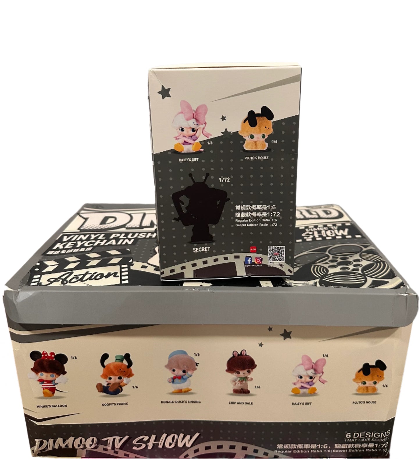 A-3 POPMART DIMOO WORLD × Disney Series Vinyl Plush Keyring Blind Box Figure NEW HOT