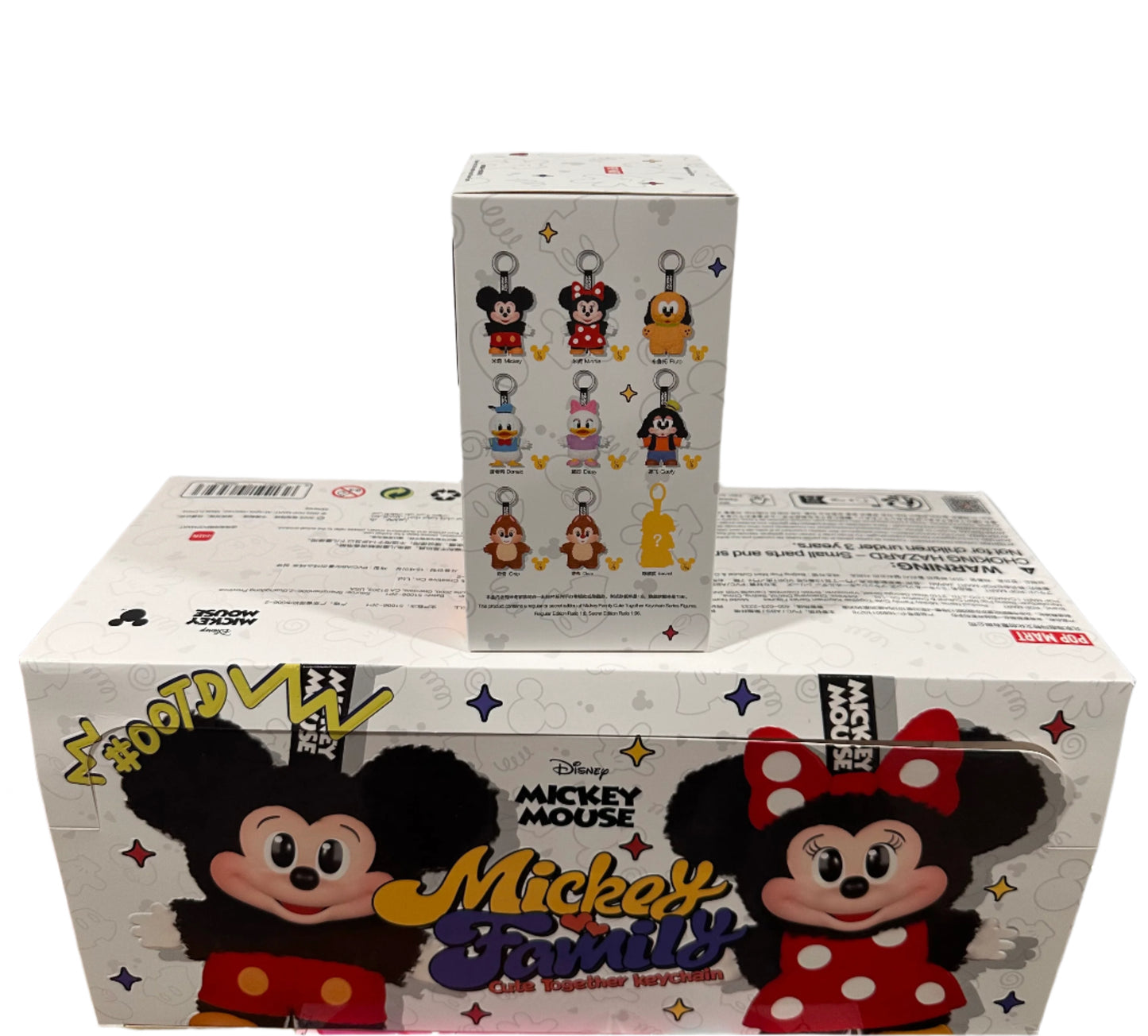 A-2 POPMART Mickey Family Cute Together Keychain Series One Set (8pcs) Blind Box NEW