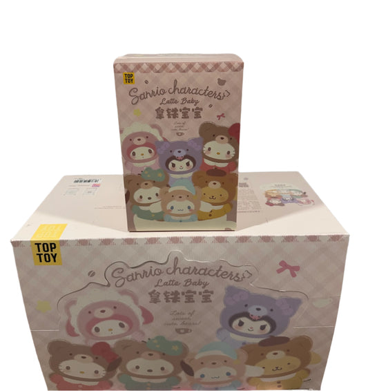 A-4 TOPTOY Sanrio characters Latte Baby Plush Series Blind Box box of 6 Figure New
