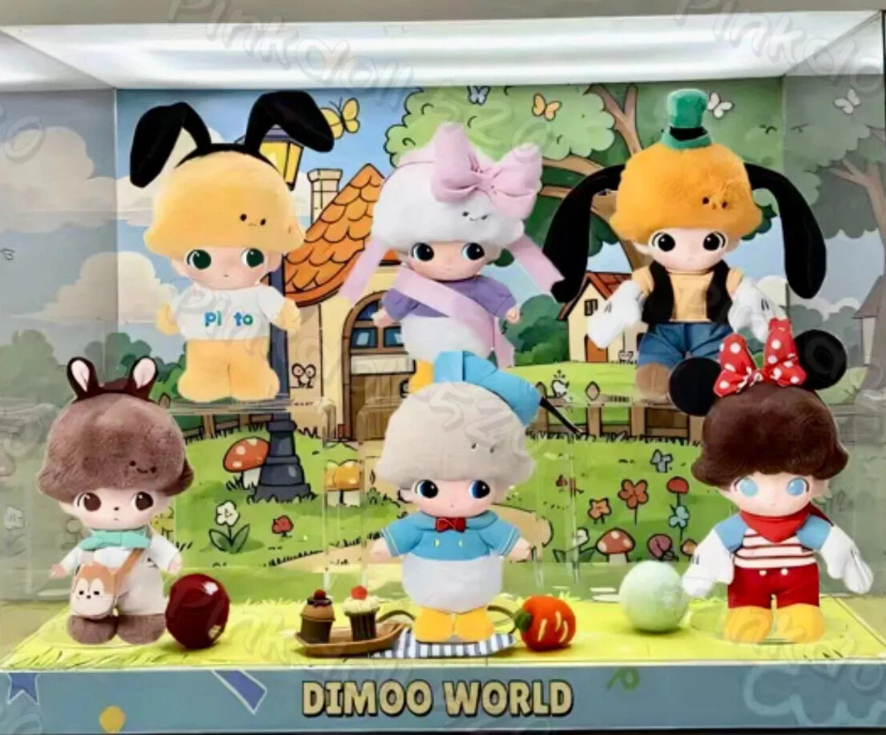 A-3 POPMART DIMOO WORLD × Disney Series Vinyl Plush Keyring Blind Box Figure NEW HOT