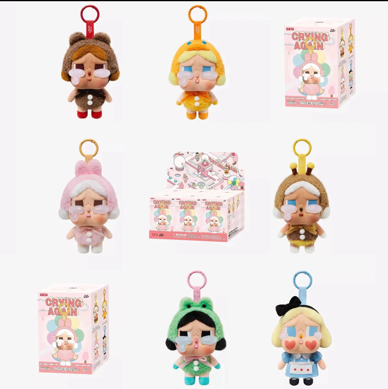 A-4 POP MART Crybaby Crying Again Series Plush Blind Box Random Figure toy Gift