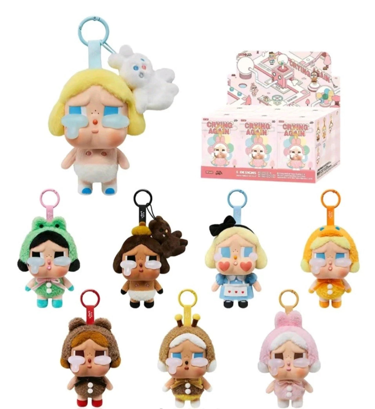 A-4 POP MART Crybaby Crying Again Series Plush Blind Box Random Figure toy Gift