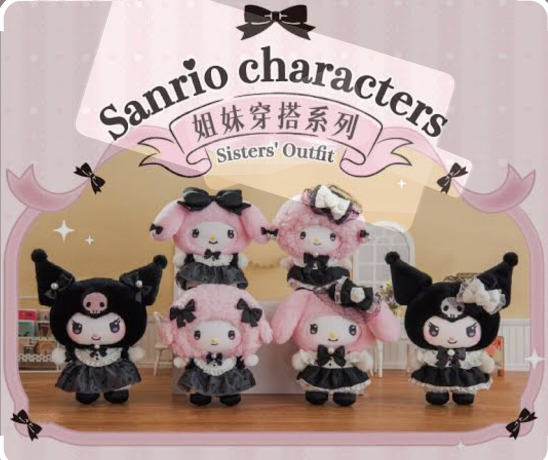 A-4 TOPTOY Sanrio Characters Sisters' outfit Series Blind Box Set of 6 Plush Toy New
