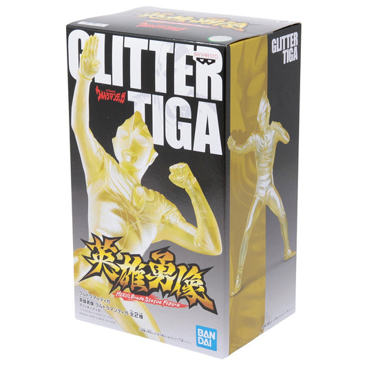 B1 - BANPRESTO ULTRAMAN TIGA HERO'S BRAVE STATUE - B GLITTER TIGA FIGURE (GOLD)