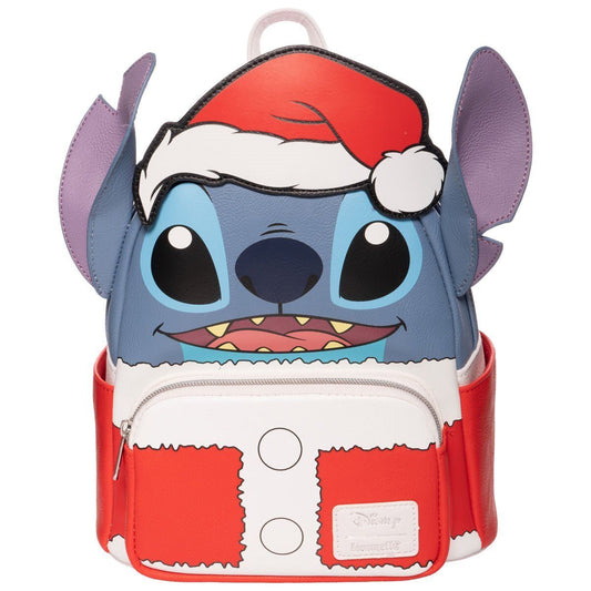 A1 Loungefly Lilo & Stitch Holiday Santa Stitch Mini Backpack