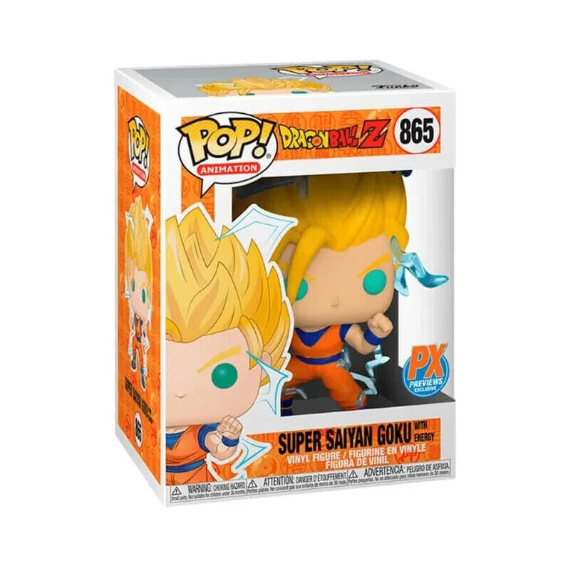 B1- Dragon Ball Z Super Saiyan Goku With Energy Funko Pop #865 PX Previews Exclusive