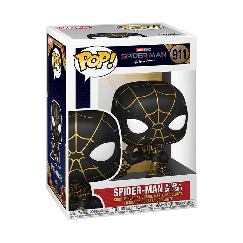 B1- Spider-Man Black and Gold Suit Funko Pop! Vinyl Figure #911
