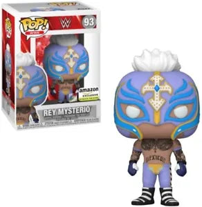 B1- Funko Pop! WWE #93 Rey Mysterio Glow in the Dark Amazon Exclusive HTF