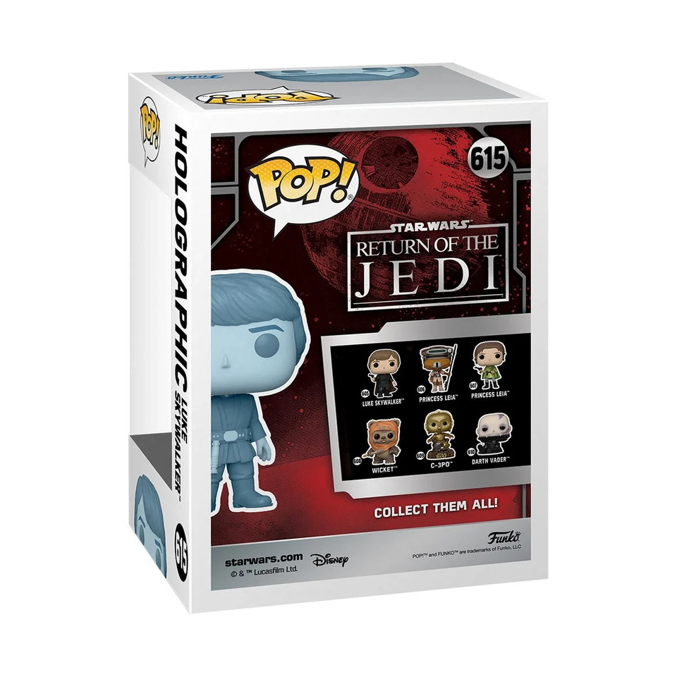 B1- Funko POP! Star Wars Limited Glow in the Dark Holographic Luke Skywalker #615