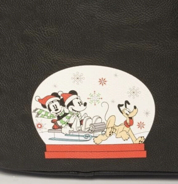 A1 Disney Loungefly Holiday Mickey Mouse and Minnie Mouse Mini Backpack Exclusive