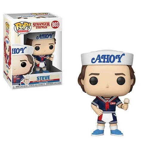 B1 - Funko Pop! TV Stranger Things Steve w/ Hat and Ice Cream Funko Pop! Figure #803