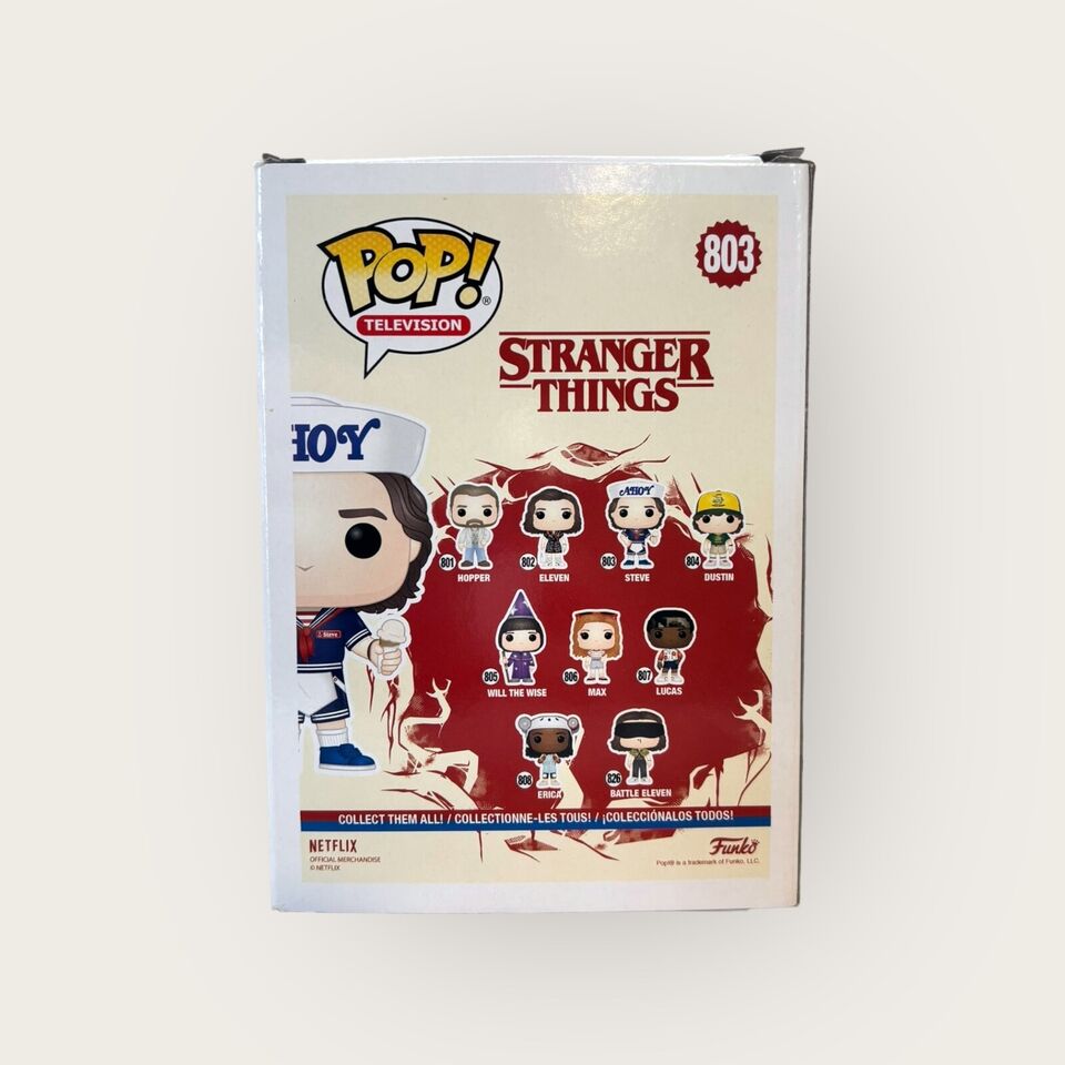 B1 - Funko Pop! TV Stranger Things Steve w/ Hat and Ice Cream Funko Pop! Figure #803